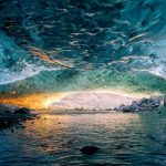 Sunrise inside Sapphire Ice cave