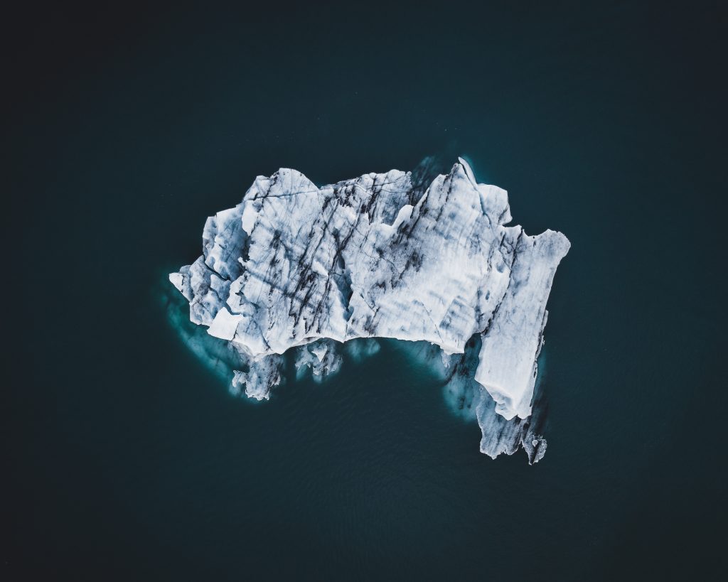 Iceberg at the glacier lagoon